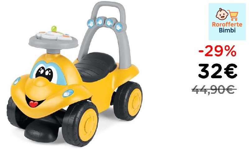Offerta: 🧸 **Billy Walk&Ride Eco+ Girello Cavalcabile 2in1 Giallo…