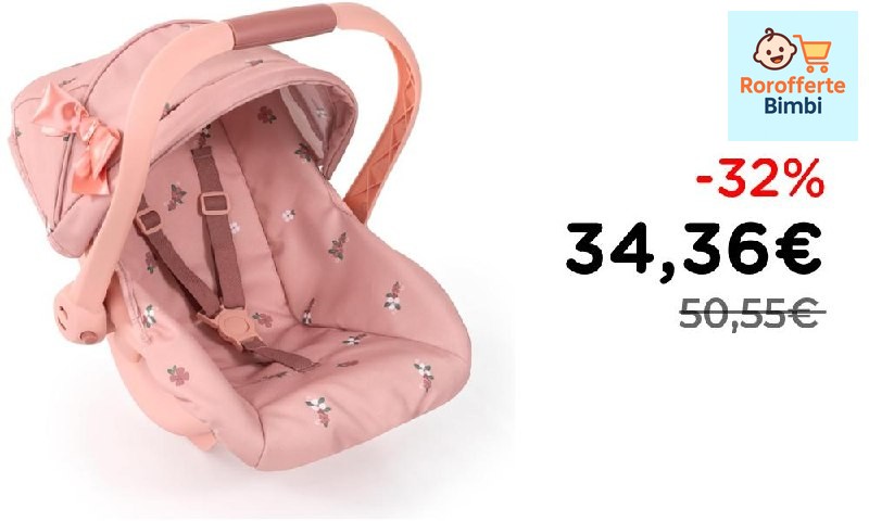 Offerta: 👶 **Bayer Design Seggiolino Auto per Bambole 46 cm con Tettu…