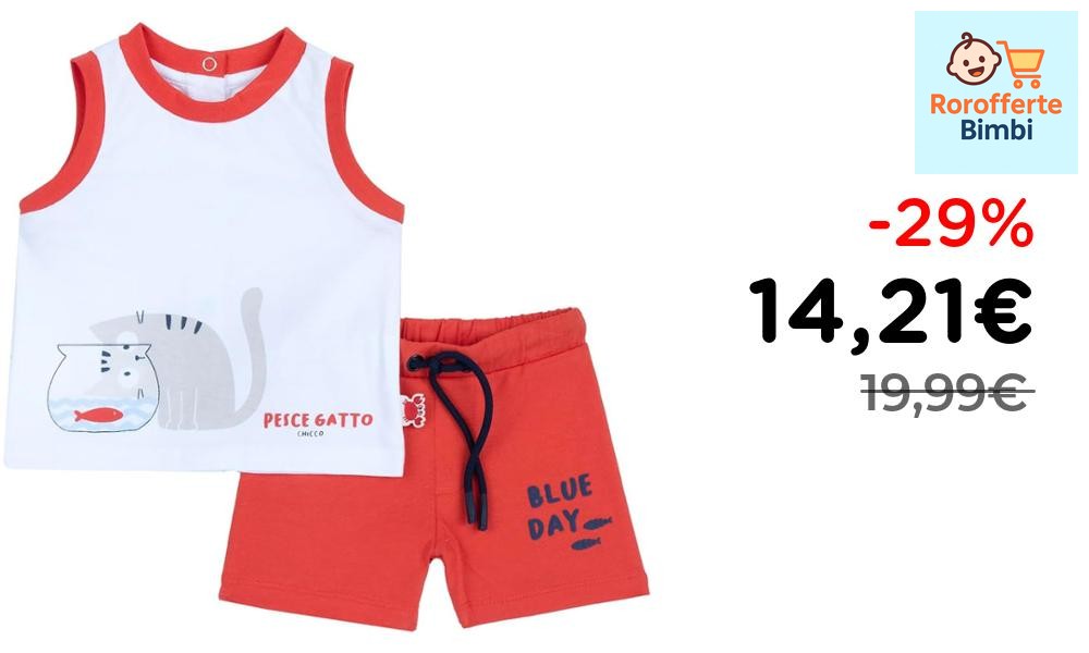 Offerta: 👶 **Chicco Completo Bambino Canottiera e Pantaloncini 0-24 M…