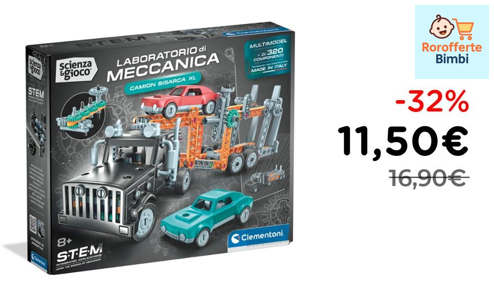 Offerta: 🧩 **Clementoni Camion Bisarca – Set Costruzioni 8+ Anni**

‼…