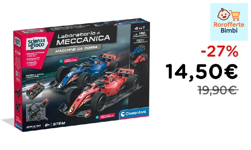Offerta: 🛠️ **Clementoni Laboratorio di Meccanica Macchine da Corsa 2…