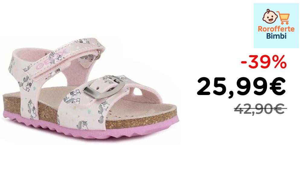 Offerta: 👡 **Geox B Sandal Chalki Girl Sandali Bambine Rosa 27 EU**

…