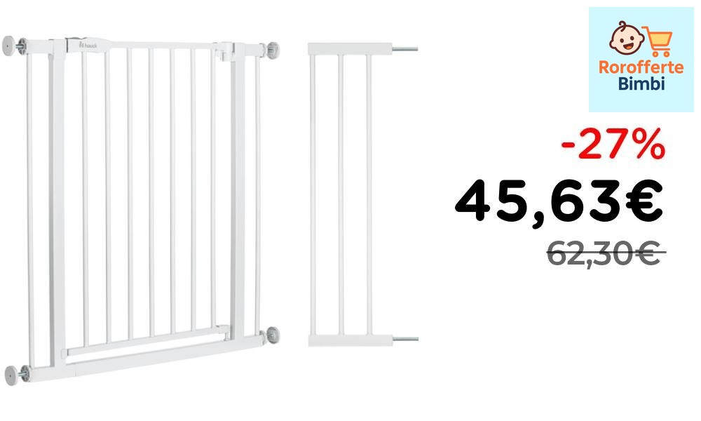 Offerta: 🚼 **Hauck Open N Stop 2 Cancelletto Regolabile Grigio 96-101…