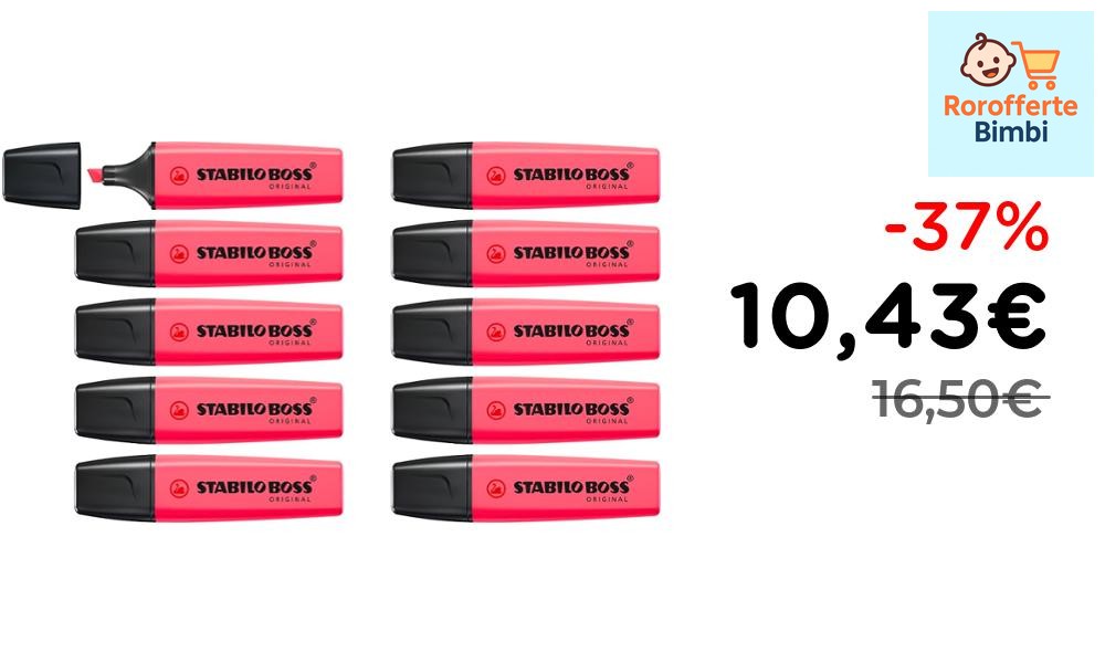 Offerta: 🖍️ **STABILO BOSS ORIGINAL Evidenziatori Rosa – Confezione d…