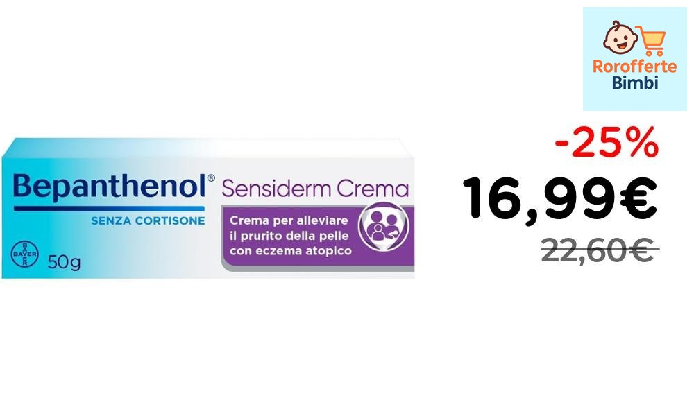 Offerta: 🧴 **Bepanthenol Sensiderm Crema Idratante 50g per Pelle Sens…
