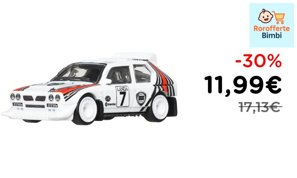 Offerta: 🚗 **Hot Wheels Lancia Delta S4 Modellino 1:64, Telaio Metall…