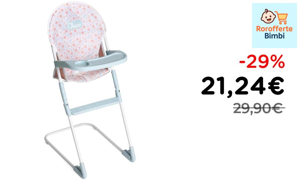 Offerta: 🧸 **Chicco Seggiolone per Bambole per Bambini dai 3 Anni**

…