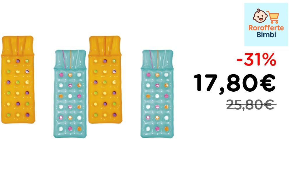 Offerta: 🏊 **Bestway Materassino Lounge Summer Colors 2 pz 1,73 m x 6…