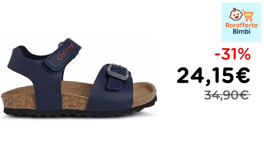 Offerta: 👟 **Geox Sandali Chalki Boy Blu/Rosso 22 EU**

‼️ **24,15€**…