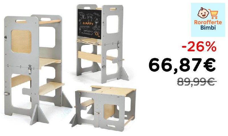 Offerta: 🧸 **Labebe Torre Montessori Pieghevole 3 in 1 per Bambini**
…