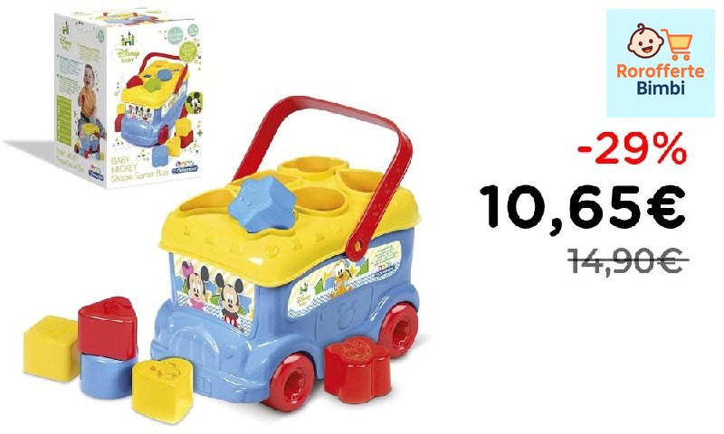 Offerta: 🧸 **Clementoni Baby Mickey Bus Forme – Gioco Educativo 10+ M…
