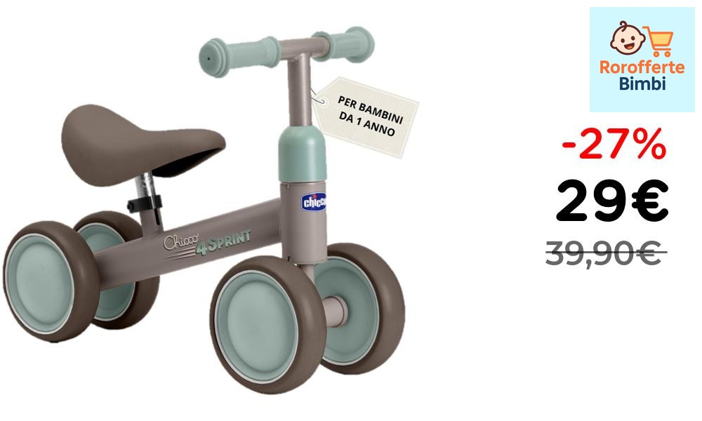 Offerta: 🛴 **Chicco Ride-ON Quadriciclo Senza Pedali per Bambini 1-3 …