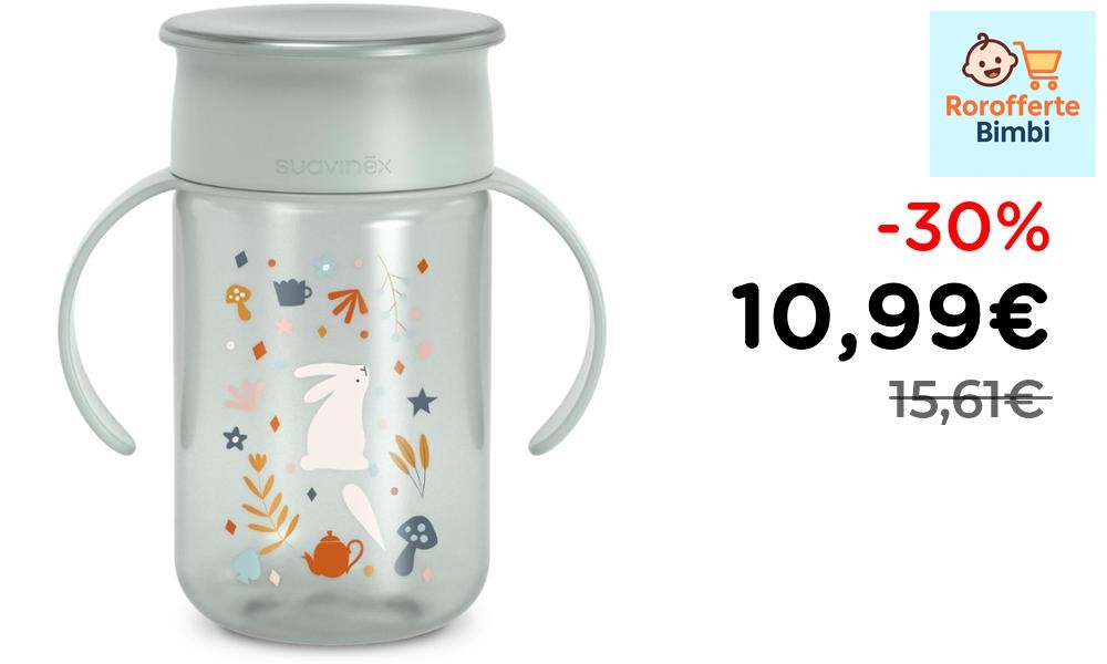 Offerta: 🍼 **Suavinex Tazza 360 Anti-Goccia, 340 ml, Lavabile**

‼️ *…
