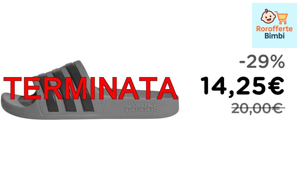 Offerta: 🩴 **adidas Adilette Aqua Slides Kids Ray Blue 30 EU**

‼️ **…