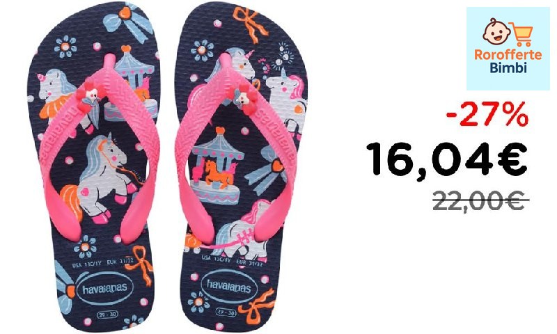 Offerta: 👡 **Havaianas Infradito Bambine Navy Blue/Pink 33 EU**

‼️ *…