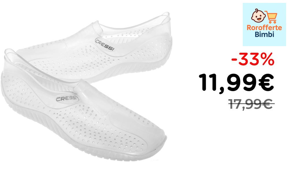 Offerta: 🩴 **Cressi Scarpette Sportive Acquatiche Trasparenti 38 EU**…
