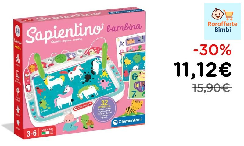 Offerta: 🧸 **Clementoni Sapientino Gioco Educativo Bambina 3-6 Anni**…