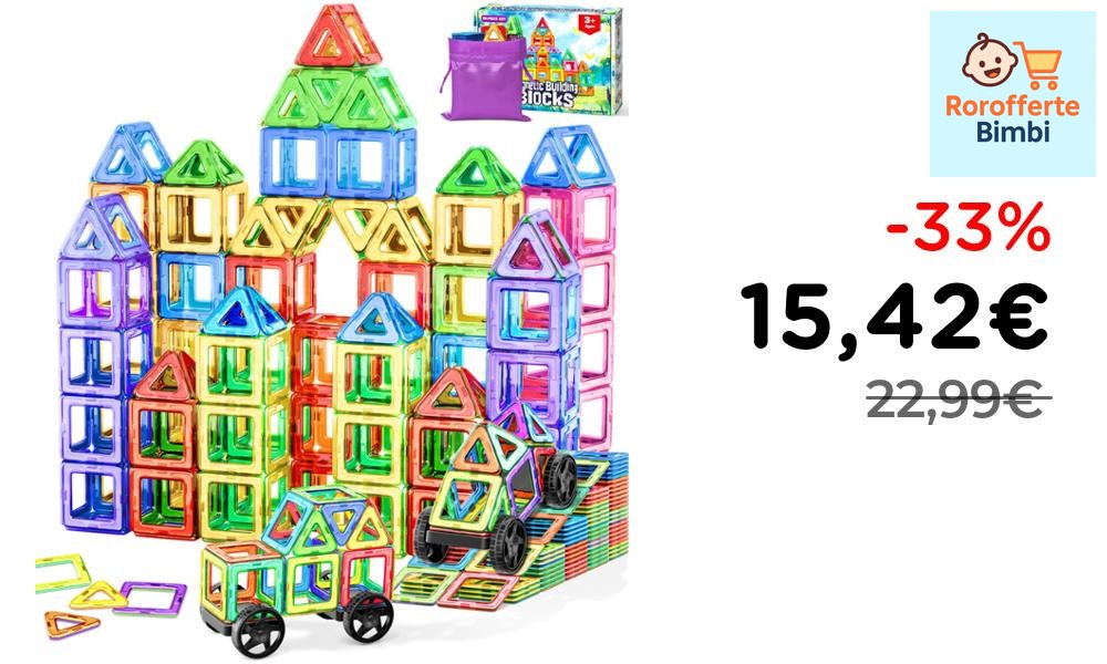 Offerta: 🧩 **COOLJOYA Costruzioni Magnetiche 50 Pezzi per Bambini**

…