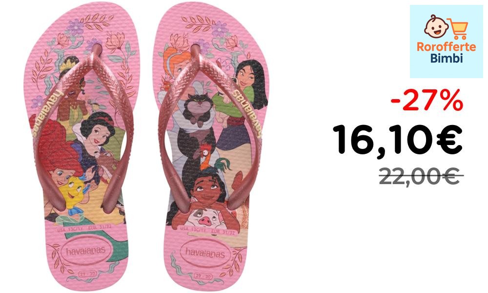 Offerta: 👡 **Havaianas Kids Slim Princess Infradito Rosa 33 EU**

‼️ …
