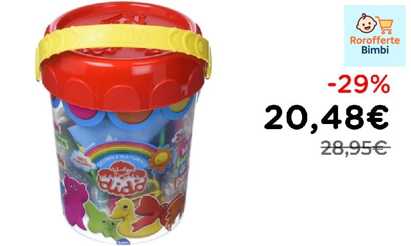 Offerta: 🎨 **Didò Maxi Vaso di Pasta con 100 Formine**

‼️ **20,48€**…