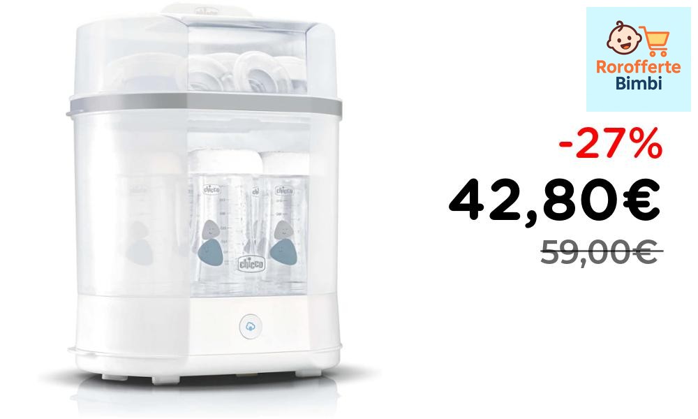 Offerta: 🍼 **Chicco Sterilizzatore A Vapore per 6 Biberon da 330 ml**…