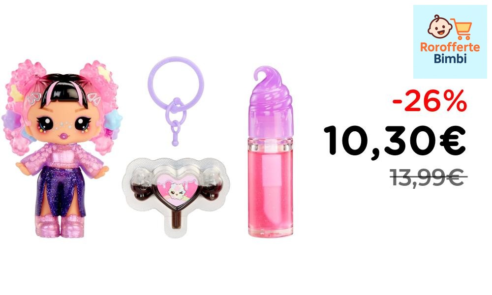 Offerta: 🧸 **Yummiland Lip Gloss Doll Astrid Stars con 1 Bambola e Ac…