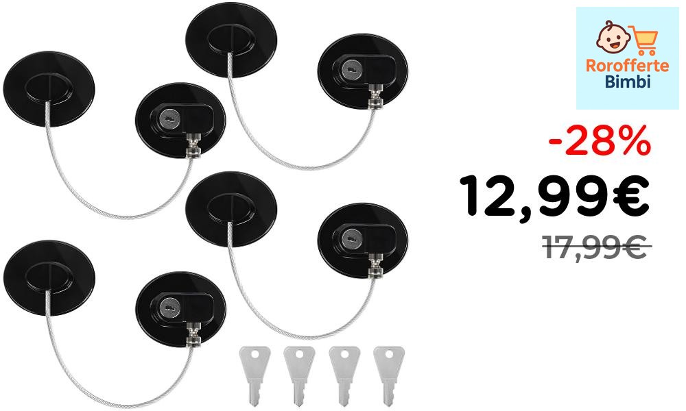 Offerta: 🛡️ **Romon Serratura Frigorifero 4 Pezzi con 8 Chiavi**

‼️ …