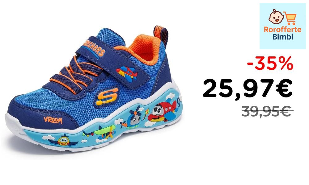 Offerta: 👟 **Skechers Play Scene Sneaker Blu Bambini e Ragazzi 24 EU*…