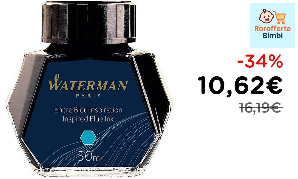 Offerta: 🖋️ **Waterman Inchiostro Blu Ispirazione 50 ml**

‼️ **10,62…