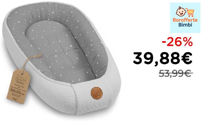 Offerta: 🛏️ **Baby Nest Riduttore Lettino Cotone Waffle Avvolgente**
…