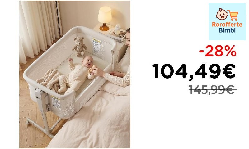 Offerta: 🛏️ **SANEWE Culla Next To Me 3-in-1 Oscillante con Ruote**

…