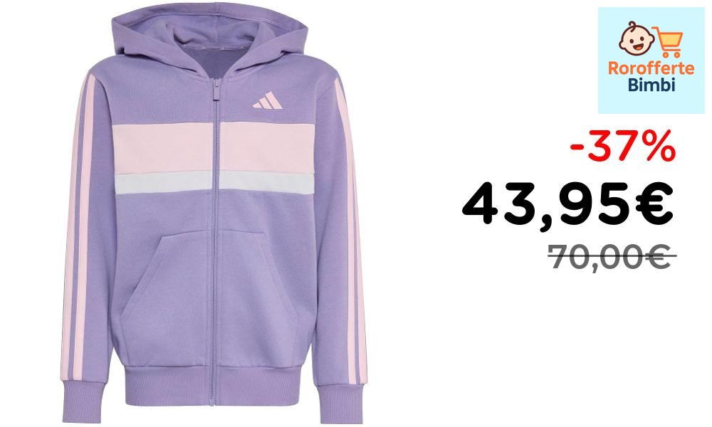 Offerta: 👕 **adidas Tuta Fleece 3 Stripes per Bambini 13-14 Anni**

‼…