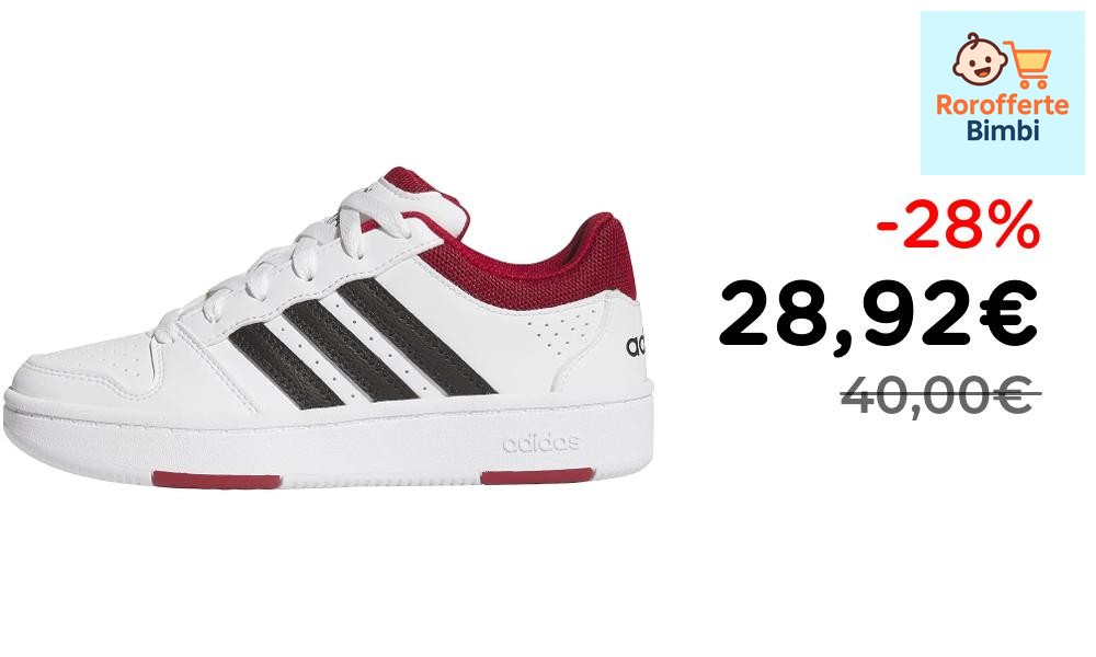 Offerta: 👟 **adidas Hoops Classic J Shoes Ftwr White/Core Black/Team …
