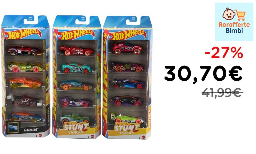 Offerta: 🚗 **Hot Wheels 15 Veicoli Assortiti**

‼️ **30,70€** invece …