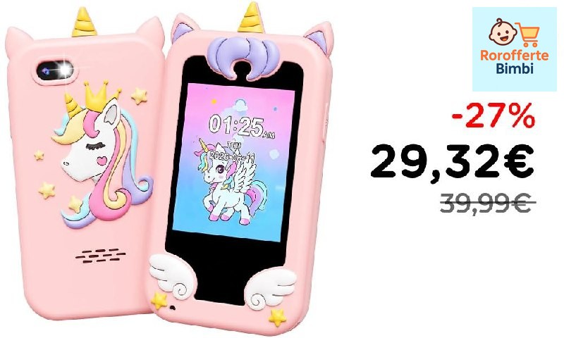 Offerta: 📱 **UCIDCI Smartphone Giocattolo per Bambini Rosa, Educativo…