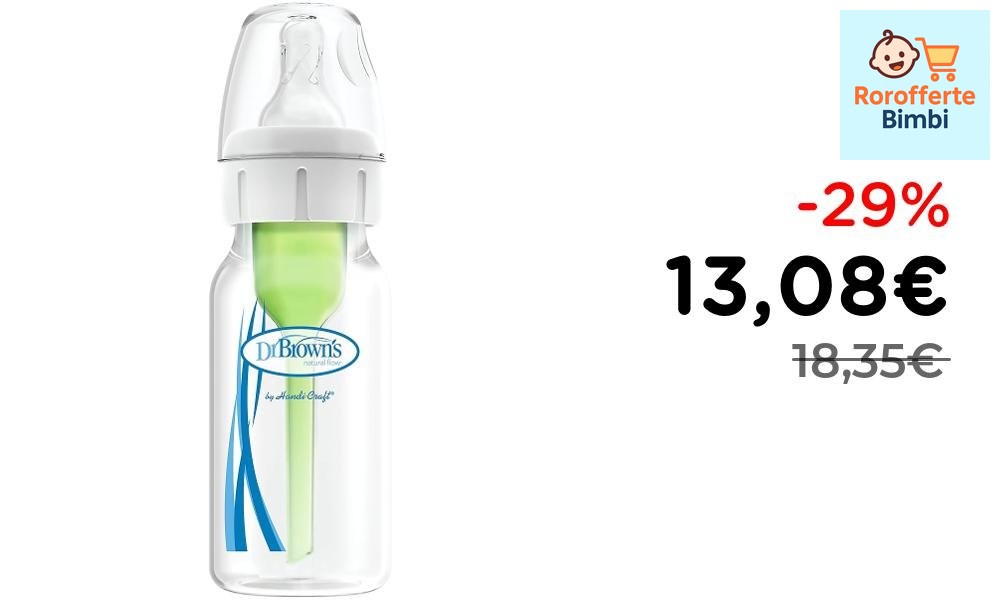 Offerta: 🍼 **Dr Brown+ Biberon Anti-Colica Bocca Stretta 120 ml**

‼️…