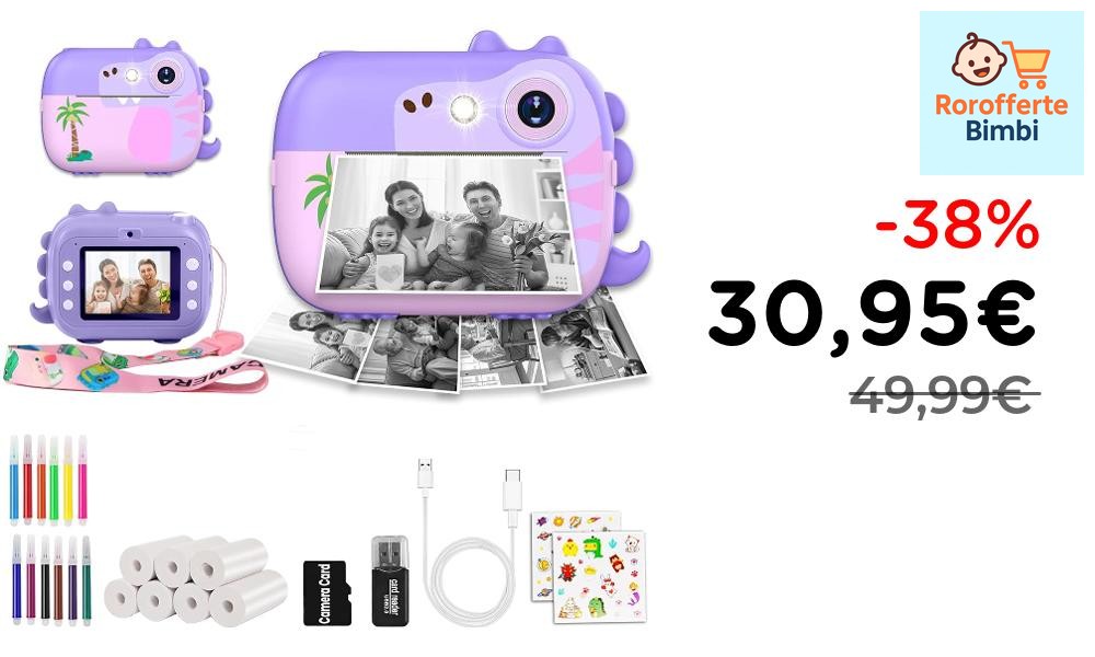 Offerta: 📷 **ARNSSIEN Fotocamera Istantanea per Bambini 2.4 con 7 Rot…