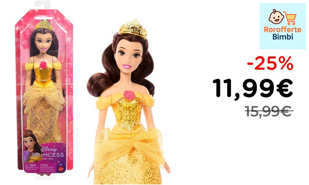 Offerta: 👸 **Mattel Bambola Fashion Disney Princess Belle**

‼️ **11,…