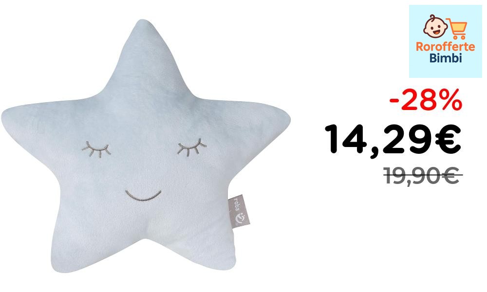 Offerta: 🛏️ **roba Cuscino a Forma di Stella Azzurro – Decorativo Bam…