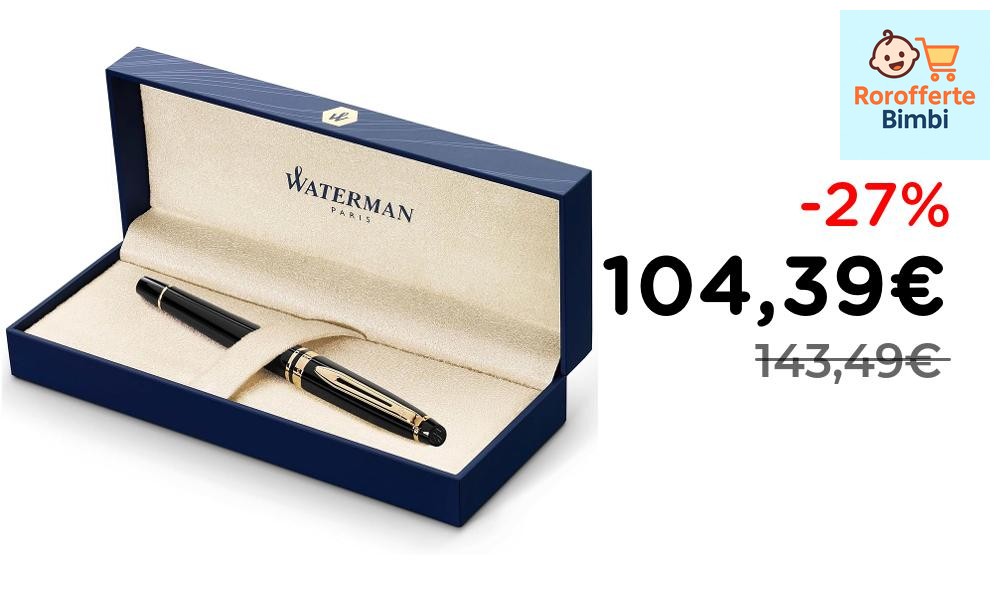 Offerta: 🖊️ **Waterman Expert Penna Stilografica Nero Lucido Oro**

‼…
