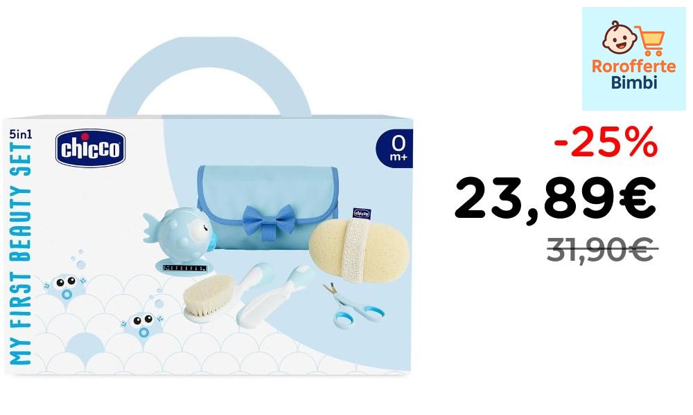 Offerta: 🍼 **Chicco Set Igiene Bambini 5 Pezzi Azzurro**

‼️ **23,89€…
