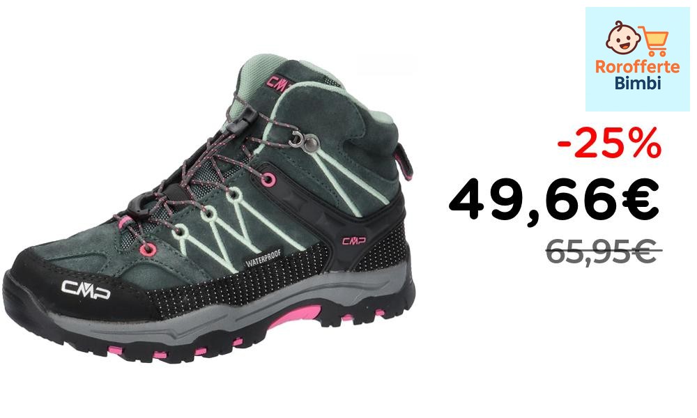 Offerta: ⛰️ **CMP Rigel Mid Scarpe Trekking Bambini Lake Gloss 32 EU*…
