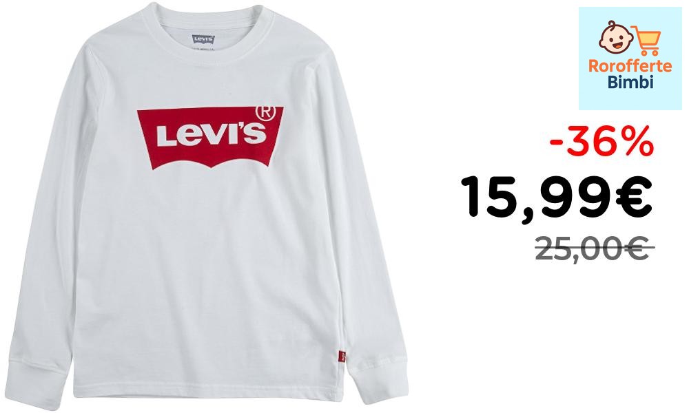 Offerta: 👕 **Levi's T-shirt Batwing Manica Lunga Bambini**

‼️ *…