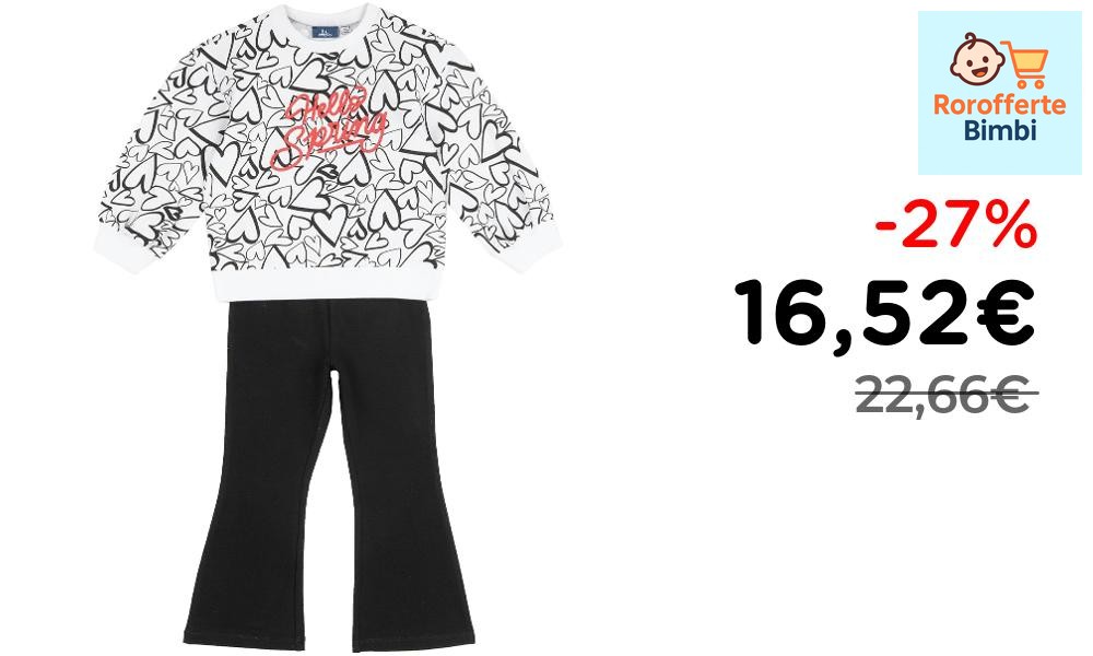 Offerta: 👗 **Chicco Completo tuta con felpa e pantalone**

‼️ **16,52…