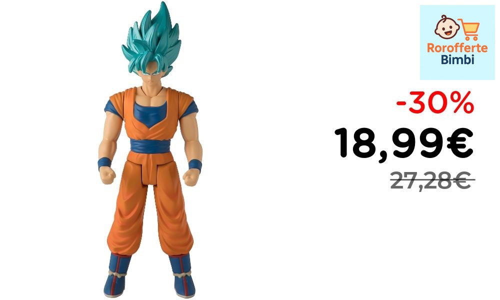 Offerta: 🧸 **Bandai Dragon Ball Super Goku Blue Limit Breaker 30 cm**…