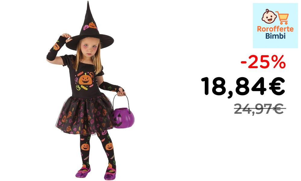 Offerta: 🧙 **Rubies Costume Strega Candy Bambina – Vestito e Accessor…