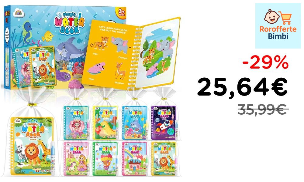 Offerta: 🎨 **ZMLM 24 Libri da Colorare con Acqua per Bambini**

‼️ **…